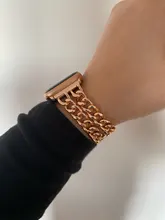 Correa de acero inoxidable para Apple Watch SE 6 5 4, banda de 40mm y 44mm, pulsera de eslabones de Metal para iwatch Series 1, 2, 3, 42mm y 38mm