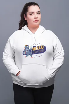 Angemiel Wear Hello Universe White Women 'S Hooded Sweatshirt 
Angemiel Wear Hello Universe White Women 'S Hooded Sweatshirt