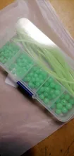 Cuentas de pesca luminosas, tubo de 170 unids/set de cuentas flotantes de goma suave, accesorios de manga de tubo de aparejo de pesca
