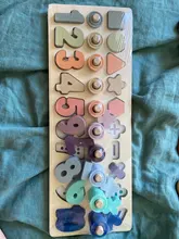 Juguetes Montessori de madera para niños, tablero educativo de ayuda para enseñanza, geometría, juego de juguetes digitales para bebés, preescolar