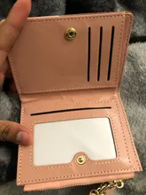 Cartera pequeña de piel para mujer, tarjetero, monedero, billetera con Clip para billetes, 2019