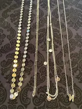 Gargantilla de Plata de Ley 925 para mujer, cadena de oro con colgante de cuentas, collar de cadena al por mayor de color dorado, rosa y plateado