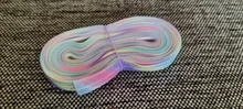 BRISTLEGRASS 5 Yard 5/8 15mm Pastel Rainbow Print FOE Fold Over Elastics Spandex Satin
