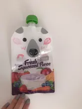 Bolsa de almacenamiento con dibujos animados para niños, bolsa para leche de pecho, alimento reutilizable para bebé, bolsas de alimentación con doble cremallera, 200ML, 4 Uds./8 Uds. Por paquete