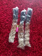 Alibaby-extensiones de pelo sintético para mujer, de 18 pulgadas pelo sintético, pelo de ganchillo suave, trenzado degradado, 18 hebras/p, hecho a mano