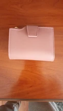 Cartera corta de Color liso con cremallera para mujer, monedero pequeño de cuero, Mini cartera de mano con cierre