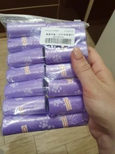 14 rollos = 210 unids degradable mascota perro Poop bolsa pata limpiar recargas rollo mierda recoger Bolsas contra insectos perfumado eliminación