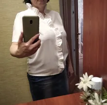 Blusa de talla grande 5XL para mujer, ropa de calle elegante, Tops y blusas para mujer, camisetas blancas de manga larga/corta