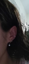 ROXI-pendientes de plata de ley 925 con Clip para mujer, pendientes no perforados, con formas geométricas C