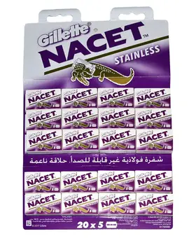 100 X GILLETTE NACET STAINLESS DOUBLE EDGE BLADE FOR TRADITIONAL RAZOR - EXTRASHAVING BARBER SUPPLIES LEADER
100 X GILLETTE NACET STAINLESS DOUBLE EDGE BLADE FOR TRADITIONAL RAZOR - EXTRASHAVING BARBER SUPPLIES LEADER
