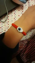Pulsera trenzada de cordel rojo de la suerte para hombre y mujer, Simple, hecha a mano, azul turco, cuentas de ojo malvado, joyería de amistad