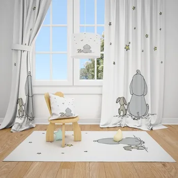 White Floor Elephant Rabbit and Stars Children Baby Room Backdrop Curtain 1 Wing 70x200
White Floor Elephant Rabbit and Stars Children Baby Room Backdrop Curtain 1 Wing 70x200