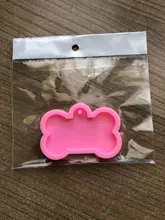 Molde de resina epoxi de cristal para llavero con forma de hueso, molde de silicona para manualidades, artesanía, decoración, colgante de llavero herramienta de fabricación