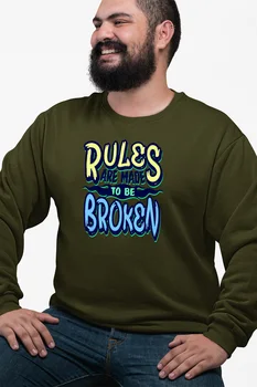Angemiel Wear Rules Are Made To Be Broken Green Men 'S Sweatshirt
Angemiel Wear Rules Are Made To Be Broken Green Men 'S Sweatshirt