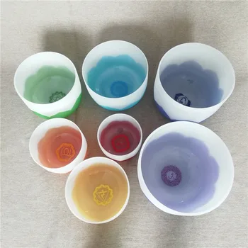 HF One Set 7 Pieces Frosted Quartz Singing Bowl With Colored Light Customizable Colorful Any Note With Lotus And Chakra Symbol
HF One Set 7 Pieces Frosted Quartz Singing Bowl With Colored Light Customizable Colorful Any Note With Lotus And Chakra Symbol