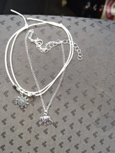 Tobilleras de capa múltiple Vintage para mujer, colgante de Sol de elefante, cadena de cuerda, pulsera de tobillo de pie para playa de verano, joyería