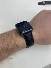 Correa para Apple watch 6, banda de 44mm, 40mm, hebilla de mariposa, Iwatch, 42mm, 38mm, pulsera de cuero para series 5 4 3 2 SE