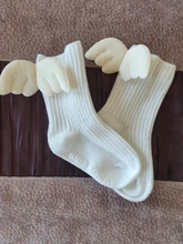 Calcetines suaves con volantes para bebés y niños pequeños, calentador de piernas, alas de Ángel, 0-4 años