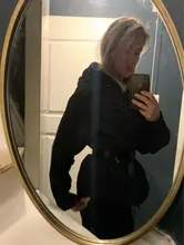 Gabardina con capucha de manga larga para mujer, abrigo de lujo de alta calidad con logotipo triangular, bolsillo de almacenamiento, con bolsa para la cintura, primavera y otoño