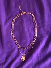 17KM-gargantilla Punk de cadena de oro grueso multicapa para mujer, collar con colgante redondo Irregular a la moda, joyería de tendencia 2021