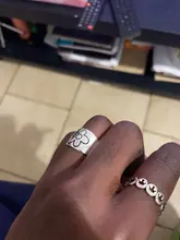 Anillo de dedo con carita sonriente para mujer, sortija con carita sonriente, apertura de tamaño variable, joyería, anillo ajustable abierto