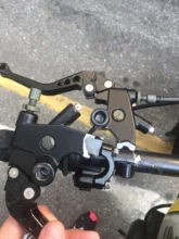 Juego de palancas de depósito de embrague de cilindro principal de freno para motocicleta, de aluminio, 7/8 y 22mm, de 250CC a 500CC