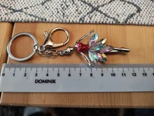 Joyería creativa colgante llavero aleación Diamante de imitación hada y mariposa llavero bolso colgante coche llavero mujer joyería regalo