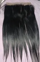 Alisky-extensiones de pelo brasileñas con cierre Frontal de malla, pelo liso 360 Natural, Remy, prearrancado, 360