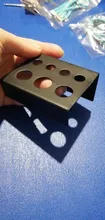 Soporte para taza para tinta de tatuaje de acero inoxidable/plástico, suministros de maquillaje para mujer, 7 agujeros, belleza de la piel, 1 Uds.