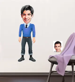 Personalized Men 'S Caricature Of Wall Sticker (50x70cm) 15 adhesive Can Be Hung Custom Design Photo Picture Funny memories suitable
Personalized Men 'S Caricature Of Wall Sticker (50x70cm) 15 adhesive Can Be Hung Custom Design Photo Picture Funny memories suitable