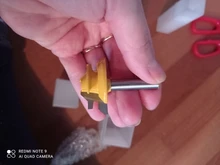 1Pc de 45 grados de bloqueo de broca para ranuradora de inglete 6mm 1/4 mango madera Tenon herramienta de corte de fresado perforación fresado para madera aleación de carburo