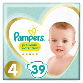 PAMPERS Premium Protection Size 4 9-14 kg - 39 Layers
PAMPERS Premium Protection Size 4 9-14 kg - 39 Layers
