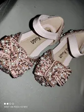 Zapatos de princesa brillantes para niños, zapatillas de perlas con diamantes de imitación para fiesta y boda, D487, 2020