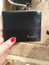 Cartera de piel sintética para hombre, billetera corta de cuero Retro, Horizontal, multitarjeta, de lujo, monedero de Color puro a la moda