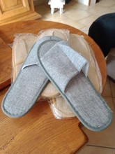 2020 nuevo de moda Simple zapatillas de Hotel Travel Spa portátil hombres zapatillas desechables casa habitación interior Lino de los hombres zapatillas