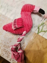 Limpieza de dientes juguete interactivo de dibujos animados Animal Flamingo de algodón en forma de perro de juguete de cuerda productos para entrenamiento de mascotas juguetes masticables para mascotas 1 Uds
