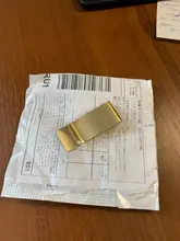 1PC de la sección delgada de latón Clip de dinero Clip de sujeción de dinero portátil billetera con Clip para billetes bolso bolsillo de Metal titular de dinero