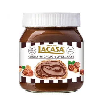 Lacase cocoa cream with hazelnuts · 400g. 
Lacase cocoa cream with hazelnuts · 400g.