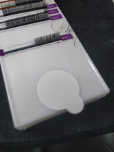 Soporte de pegamento desechable para pestañas, paleta de pegamento para extensión de pestañas, almohadillas, piedra de jade, tamaño pequeño de 100 cm, 2,5 Uds.