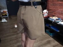 Pantalones cortos de cintura alta para mujer, Shorts femeninos de corte en A, de pierna ancha, estilo coreano, informales, con cinturón, nuevos, 2021