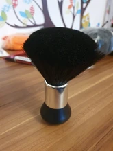 Cepillo de fibra suave para el cuello, brocha de polvo para pelo negro, herramienta práctica de peinado y corte de pelo