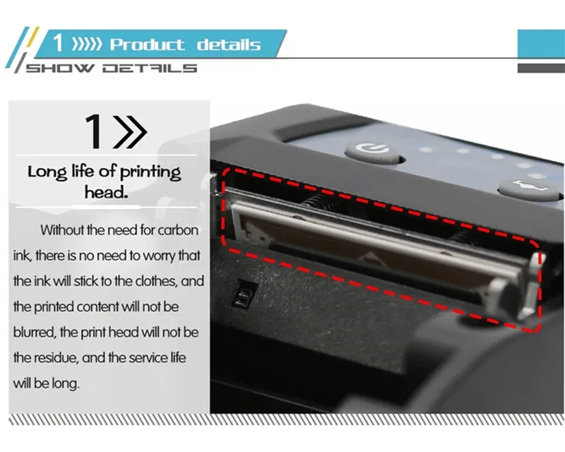 P58D 58mm mini thermal label printer for soho supermarket clubs (3)