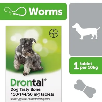 Bayer Drontal Each tablet is effective for 10 kg. Pinworm Hookworm Whipworm Tapeworm And Giardia (causes chronic diarrhea)
Bayer Drontal Each tablet is effective for 10 kg. Pinworm Hookworm Whipworm Tapeworm And Giardia (causes chronic diarrhea)