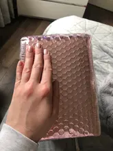 Bolsas de burbuja de papel de aluminio acolchadas, color oro rosa, para correo, autoadhesivo, 50 Uds.