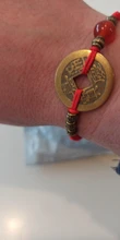 Budista de 6 palabras, moneda antigua, Kabbalah, pulseras de hilo rojo, protección de la suerte, R7RF