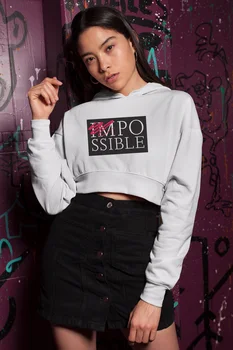 Angemiel Wear Possible White Short Hooded Sweatshirt 
Angemiel Wear Possible White Short Hooded Sweatshirt