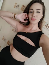 Kliou-Conjunto de dos piezas de color neón para mujer, con apertura top corto, pantalones cortos elásticos de cintura alta, chándal de verano