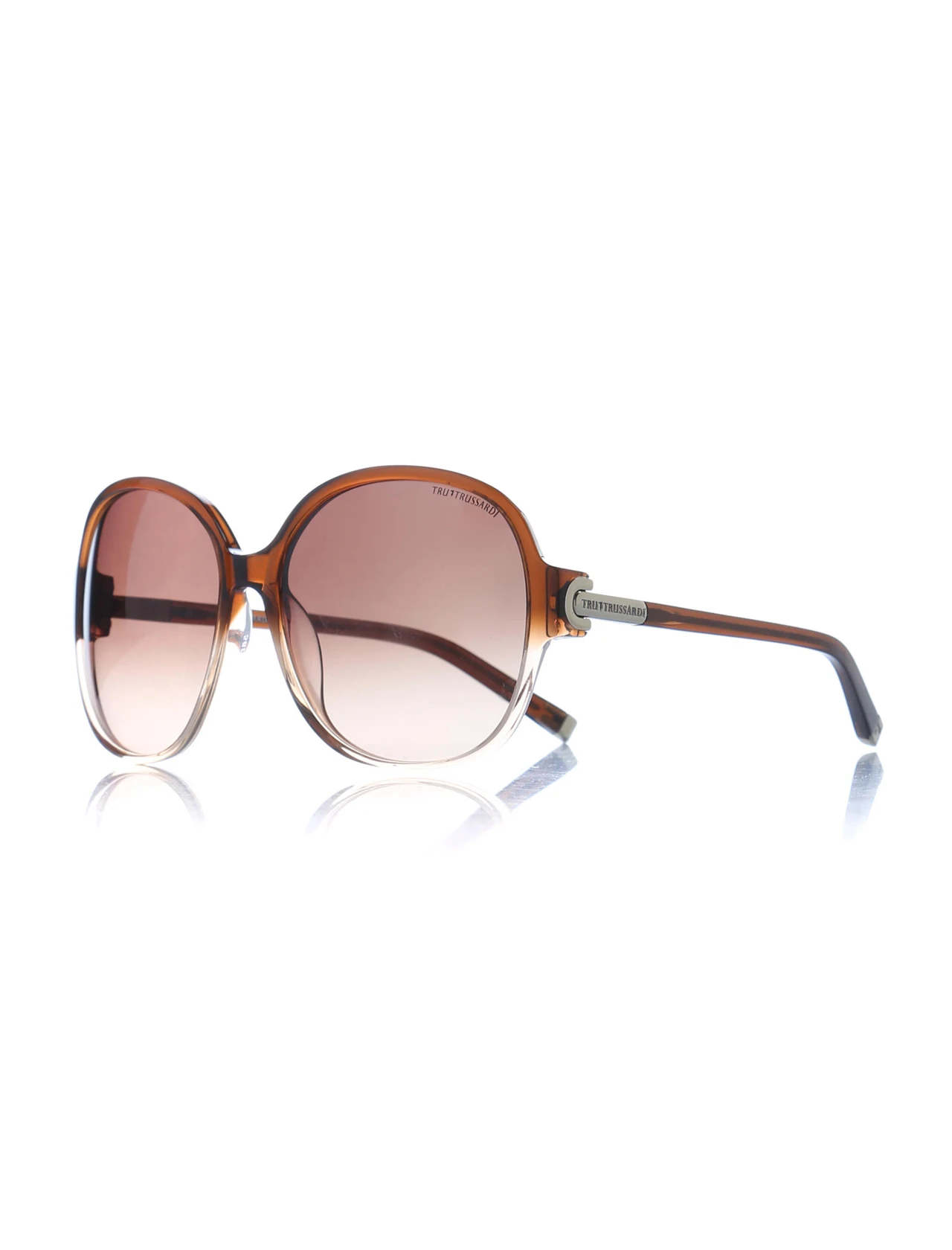 

Women's sunglasses trs 128 30 br bone Brown organic oval aval 58-17-130 trussardi