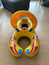 Anillo de natación plegable para bebé, Flotador para bebé, accesorios de piscina, inflable, balsa doble, juguete