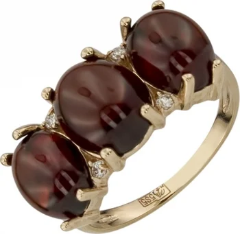 Aloris ring with garnet and cubic zirconia in red gold
Aloris ring with garnet and cubic zirconia in red gold